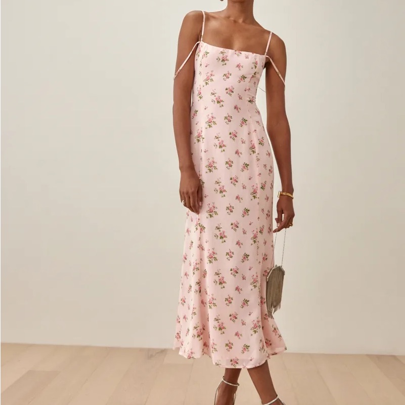 Floral Pink Reformation Portofino Dress